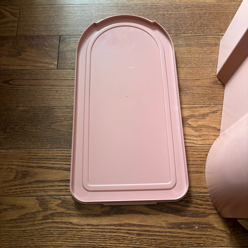 Vintage Tupperware pink large rice plastic storage and dispenser container - Picture 13 of 16
